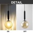 thumbnail image 3 of Kiven H-Type Track Lighting, 1-Light Modern Halo Track Pendant Light with Glass Shade & E12 Socket, Adjustable Length, 3 of 7