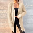 thumbnail image 2 of HAPIMO Rollbacks Stylish Cable Knit Dual Pocket Cardigan Long Ankle Length Floor Length Trending Maxi Cardigans for Women Teen Girls Clothes Beige S, 2 of 6