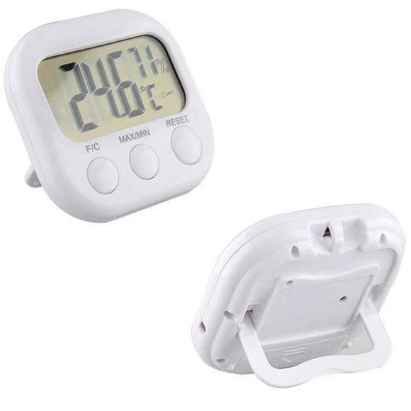 Agiferg Digital LCD Indoor Thermometer Hygrometer Gauge Clock Temperature Humidity Meter