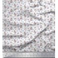 thumbnail image 1 of Soimoi Poly Georgette Fabric Leaves & Magnolia Night Wear Print Sewing Fabric Yard 42 Inch Wide, 1 of 1