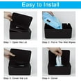 thumbnail image 3 of Wipes Dispenser With Lid , Wipe Holder for Baby & Adult, Black Container for Wipes, Refillable Wipe Container, Keeps Wipes Fresh, Easy Open/Close Wipes Pouch Case, 3 of 8