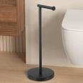 thumbnail image 3 of KES Black Freestanding Toilet Paper Holder, Tissue Roll Holder 18/8 Stainless Steel Toilet Roll Stand, 3 of 12