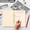 thumbnail image 5 of Wirebound Notebook Hardcover Spiral Notebooks Silver Metal Flower Pattern, 60 Pages, 80 GSM, 5.7 x 8.3in, 5 of 7