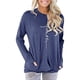 thumbnail image 1 of Blusa tipo túnica de manga larga con bolsillos para mujer inspirada en la fe: camiseta azul oscuro ideal para la oficina, talla M, 1 of 6