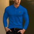 thumbnail image 6 of Men's 100% Cotton Polo Player Pattern  Long Sleeve Polo Shirt, 6 of 11