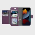 thumbnail image 1 of Caseco Mag-Safe iPhone 14 Plus Leather Wallet Case - Sunset Blvd - Purple, 1 of 5
