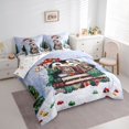 thumbnail image 3 of Homewish Chritsmas Theme Penguin 7pcs Bedding Comforter Set,Merry Xmas Queen Bedding Sets,Happy New Year Queen Sheet Sets For Teens,Super Cozy Room Decor Reversible, 3 of 8