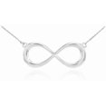 thumbnail image 1 of 925 Sterling Silver Sideways Figure Eight Infinity Necklace, Your Choice of Length, 1 of 2