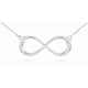 thumbnail image 1 of 925 Sterling Silver Sideways Figure Eight Infinity Necklace, Your Choice of Length, 1 of 2