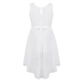 thumbnail image 2 of YEAHDOR Kids Girls Sleeveless Sparkly Rhinestone Summer Dress High-Low Hem Glittery Birthday Party Dress White 6, 2 of 7