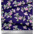 thumbnail image 3 of Soimoi Tissu en Georgette de Polyester Feuilles, et Tissu Imprimé Floral Rose 1 Yard 42 Pouces de Large, 3 of 3