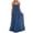 Navy, variant on Ltctricy Summer Dresses for Women Sleeveless Spaghetti Strap V Neck Tie Backless Pleated Ruffle Hem Maxi Dress Casual Long Cami Dress