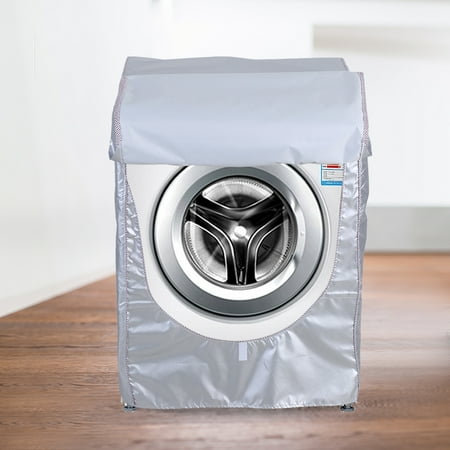 Washer Machine Cover Silver Washing Machine Cover Waterproof Sunscreen Cover Front Load Washer Dryer Coat Protection, Washer Machine Cover, Washer Waterproof Cover ()