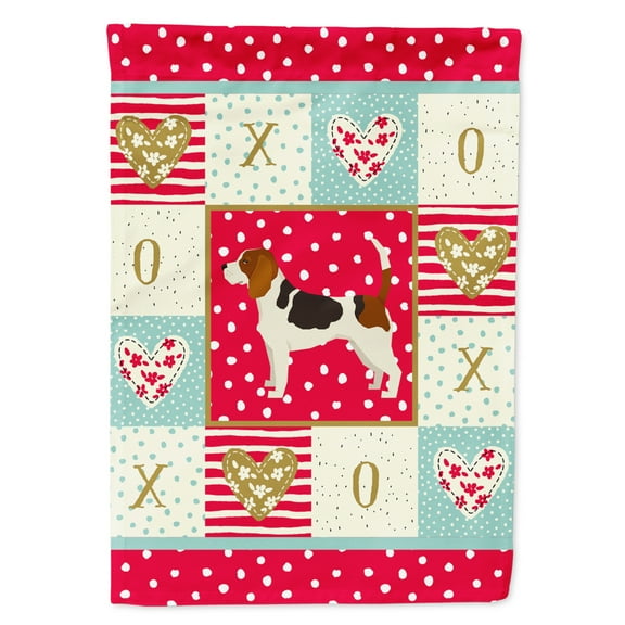 Carolines Treasures CK5909CHF Beagle Love Flag Canvas House Size Large multicolor