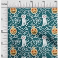 thumbnail image 1 of oneOone Silk Tabby Dark Teal Blue Fabric Halloween Sewing Fabric By The Yards Prints Diy Clothing Sewing Supplies 42 Inches Wide, 1 of 4