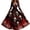 Black5, variant on Skeleton Dress Long Sleeve V Neck Maxi Halloween Dresses for Women Spooky Skull Rose Gothic Festival Party Outfit