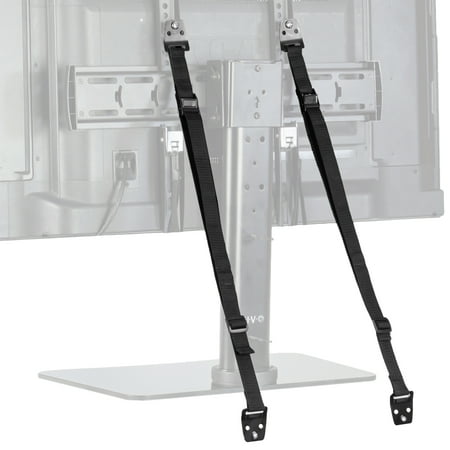 Tv Anti Tip Kit TV Anti-Tip Heavy Duty Dual Cable Straps Safety Kit Flat Screen and Furniture Mounting (STAND-SK02) ()