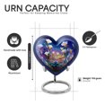 thumbnail image 3 of Yatskia Frog with Tulip Flowers Little Cremation Keepsake Urns for Human Ashes Adult Brother and Sister, Large Funeral Burial Urn for Ashes Adult Male, (Heart 8 Inch and 3 Inch), 3 of 8