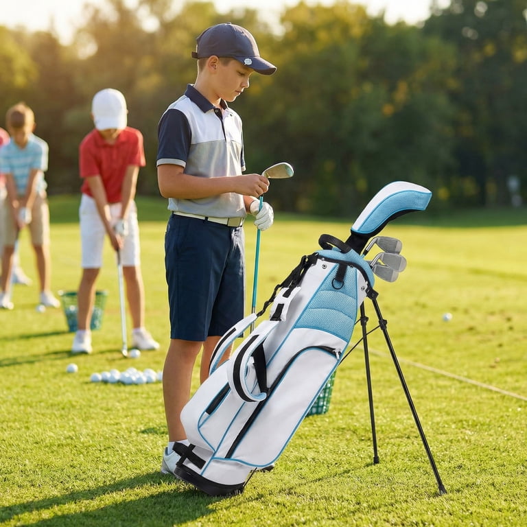 Naipo 6 Piece Junior Golf Club Set with Stand Bag, Light Blue photo 8