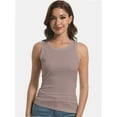 thumbnail image 3 of Women's Sleeveless Crew Neck Tank Top, Slim Fit Racerback Shirt for Summer, 3 of 6