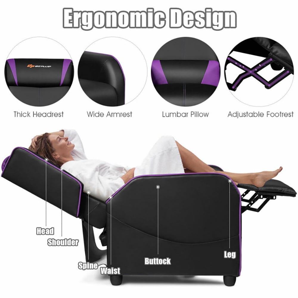 Finihen Massage Recliner Chair, Home Massage Gaming Recliner Chair, for Gaming Room, Home Theater, Purple Finihen Massage Recliner Chair, Home Massage Gaming Recliner Chair, for Gaming Room, Home Theater, Purple