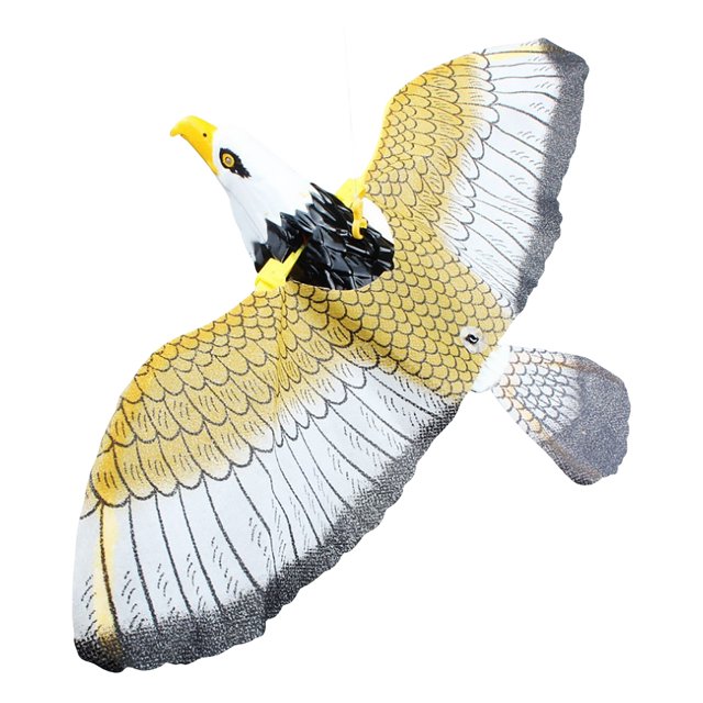 Espantapájaros falsos con cuernos señuelo de halcón espantapájaros águila colgante águila falsa para ahuyentar a los pájaros decoración de halcón al aire libre decoración de jardín