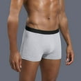 thumbnail image 2 of Arnsht Men's Underwear Cotton Soft Breathable Comfortable Boxer Long Athletic Solid Men's Briefs Gray M, 2 of 7