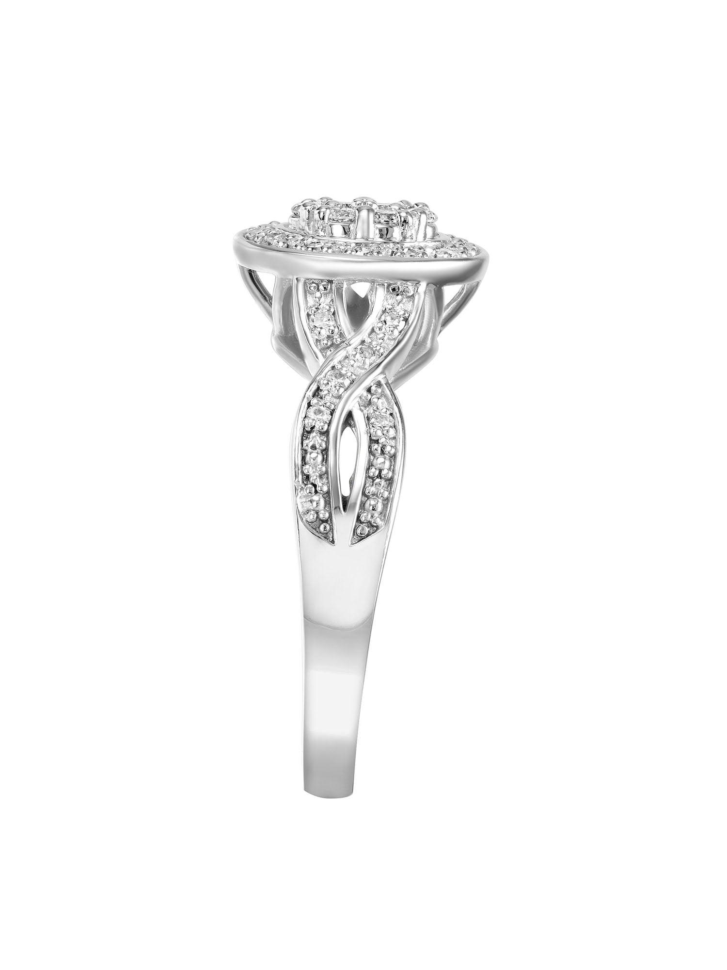 Keepsake 1/4 Carat T.W. Diamond Oval Halo 2-Piece Bridal Set