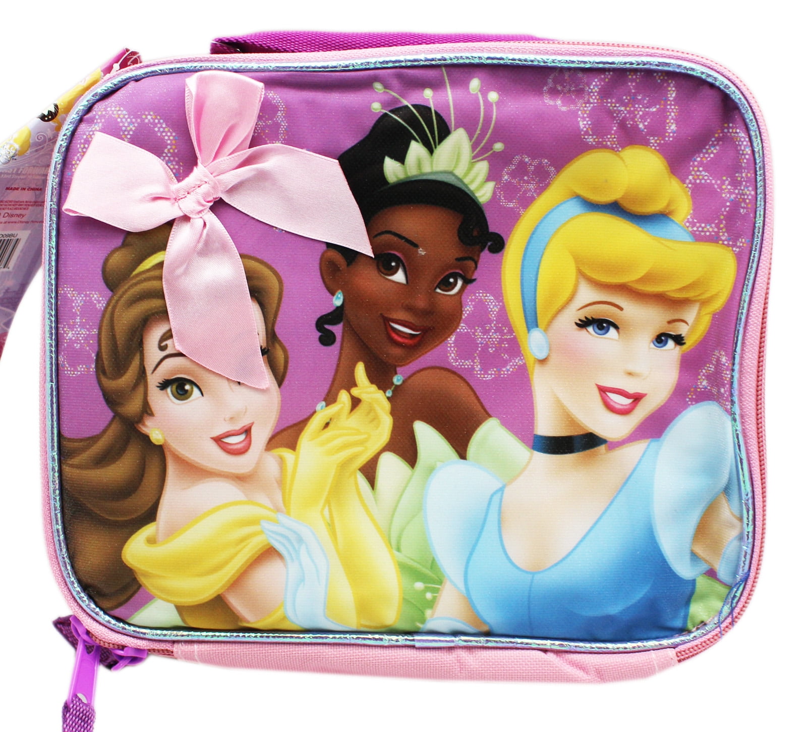 Disney Princess Pink Soft Lunch Box Zipper Insulated Cinderella Belle Kids  Gift for sale online
