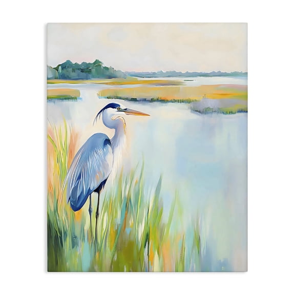 Stupell Industries Heron Perched in the Grass Canvas Wall Art, design by Creative Studio