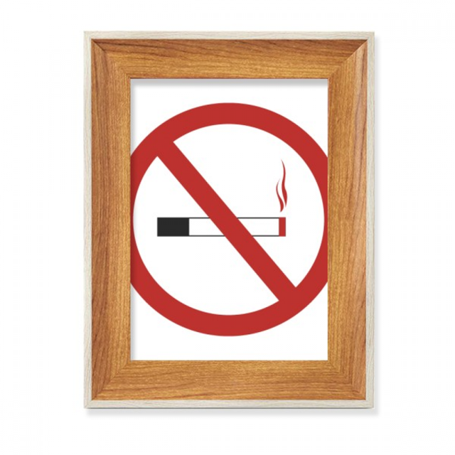 Logo No Smoking Desktop Wooden Photo Frame Display Picture Art Painting Multiple Sets
