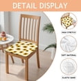 thumbnail image 2 of White Sunflower Seat Covers for Dining Room Chairs Set Of 6,Stretch Printed Washable Chair Seat Cover with Elastic Ties and Button,Removable Waterproof Couch Cushion Covers, 2 of 6
