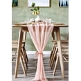 thumbnail image 4 of Gorgeous Blush Pink Table Runner 30x120 Inch (2 PACK) for Romantic Pink Wedding Decor, Bridal Shower, Baby Shower, Birthday Party Cake Table Decorations, 4 of 5