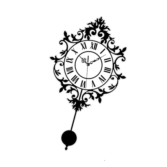 Battery Operated Wall Clock for Kitchen Decorative with Roman Numerals