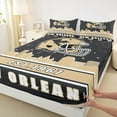 thumbnail image 4 of Erosebridal New Orleans Soccer City Bed Sheets Set Twin Size, American Football Bed Sheets Twin, Vintage Rugby Twin Sheet Sets, Microfiber Room Decorative, 3pcs, 4 of 6