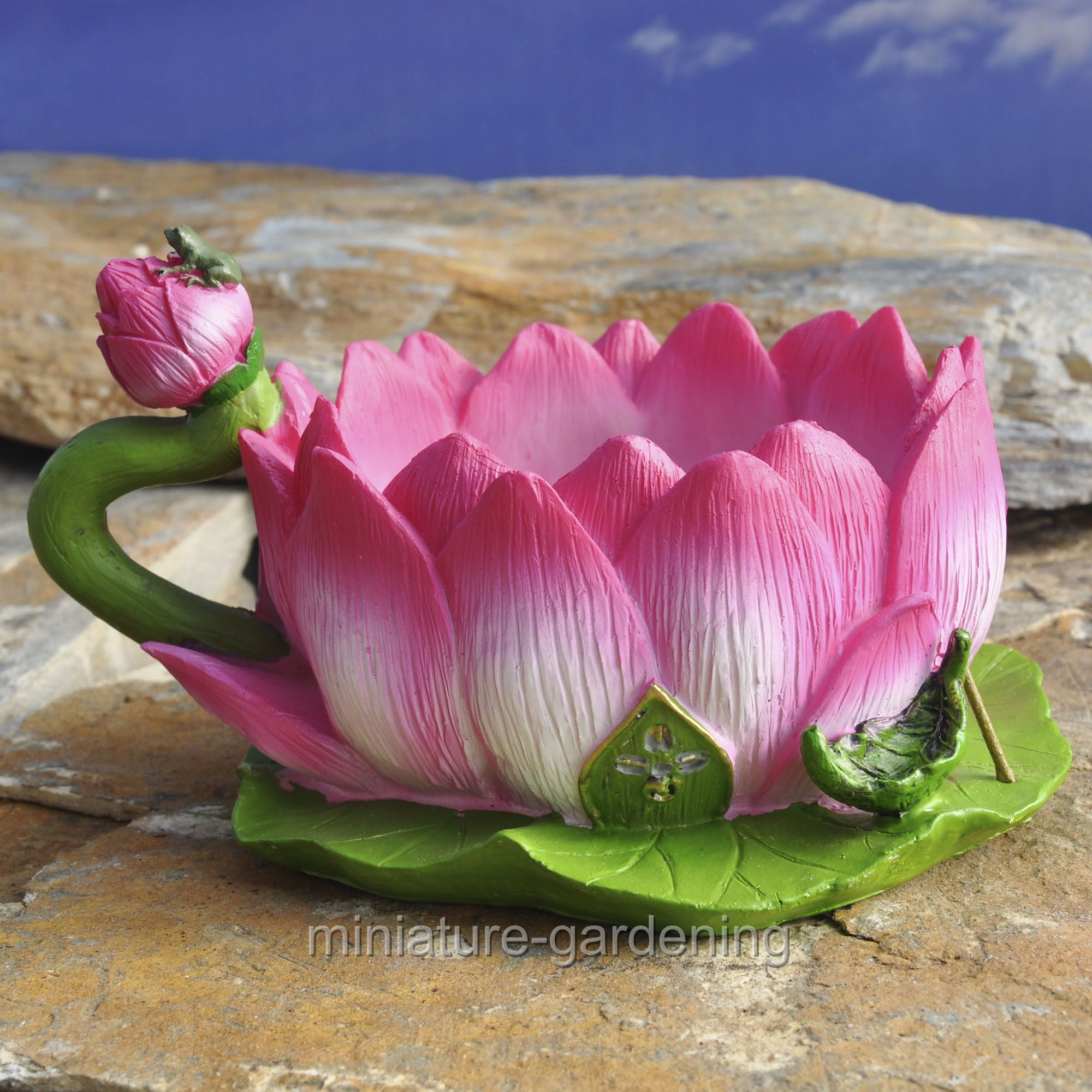 Cherry Blossom Tea Cup Planter for Miniature Garden Fairy Garden