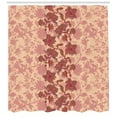 thumbnail image 3 of Ambesonne Floral Shower Curtain, Vibrant Boho Flowers, 69"Wx84"L, Peach and Coral, 3 of 3