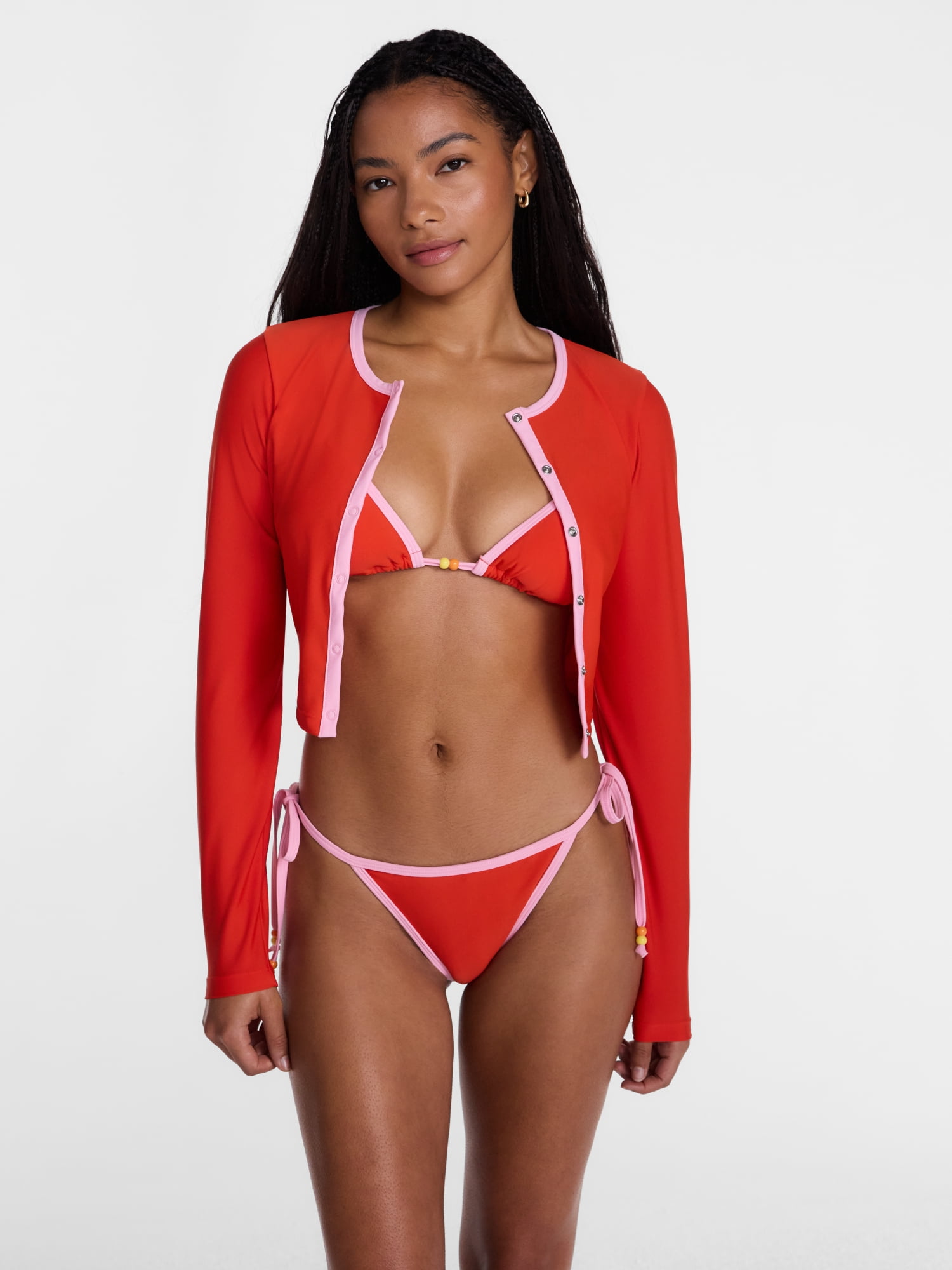 No Boundaries Cropped Rash Guard with Long Sleeves, Women's XXS-XXL
