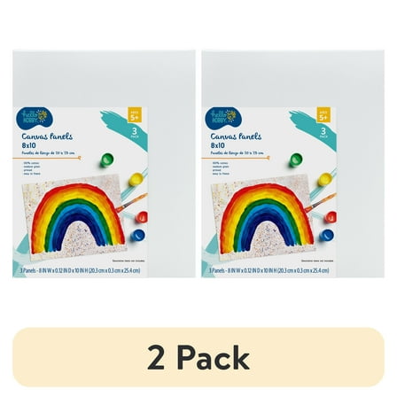 (2 pack) Hello Hobby 8" x 10" Canvas Panels, 3 Count