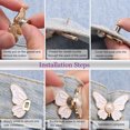thumbnail image 3 of 8 Pcs Butterfly Jean Buttons Pins Pant Waist Tightener Detachable Pant Waist Tightener Removable Pants Clips for Waist No Sew&Tools Instant Decorative Buckle, 4 Colors-Topboutique, 3 of 8