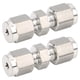 thumbnail image 2 of Adaptador de tubo de doble virola recto de ajuste de compresión de acero inoxidable 316 de 2 piezas para tubería (Ф1/8), 2 of 8
