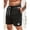 Black, variant on Zimjoy Men's Corduroy Shorts Retro Slim Fit Summer Shorts Elastic Drawstring Textured Bottom with Label, Black L
