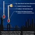 thumbnail image 2 of Gem Stone King 14K Yellow Gold Ruby Red Mystic Topaz and Lab Grown Diamond Earrings for Women | 1.36 Cttw | Gemstone November Birthstone | Oval 6X4MM, 2 of 6