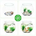 thumbnail image 5 of LEEYNEER Clear Round Plastic Fish Bowl Small Fish Tank Desktop Fish Tank 1 Set, 5 of 5