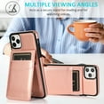 thumbnail image 7 of iPhone 11 Wallet Case with Card Holder, Mantto PU Leather Kickstand Card Pocket Slots Shockproof Phone Back Cover For Apple iPhone 11 6.1 inch - Rose Gold, 7 of 7
