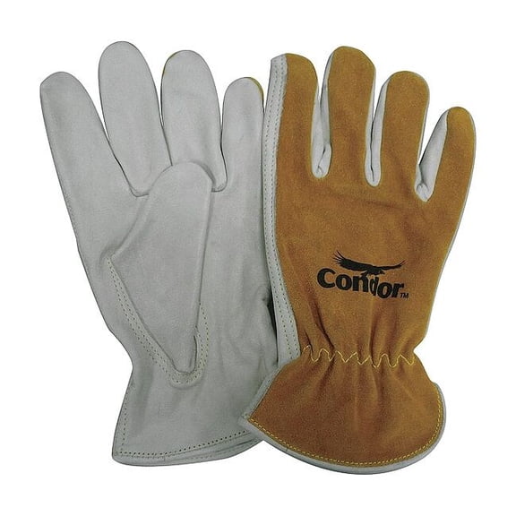 Condor Leather Gloves,Brown/White,2XL,PR 29JV34