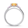 thumbnail image 4 of 2.15 Carat Shiny Round Cut Citrine & Pink Sapphire Gemstone Engagement Ring for Women 18K White Gold Size 4.5 by Diamond-Capitals, 4 of 7