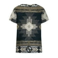 thumbnail image 5 of Hauts d'Été Grande Taille pour Femmes, Mode Imprimée, T-shirt à Manches Courtes et Col en V, Chandail-Over, T-shirt Col en V pour Femmes en Liquidation, 5 of 5