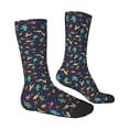 thumbnail image 2 of Goofa Shells and Seaweed Printed Men's Crew Socks, Soft Durable Breathable Moisture-Wicking with Odor Control Cotton socks, 2 of 9