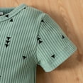 thumbnail image 4 of Dooleck Ribbed Baby Clothes Set Infant Girl Bodysuit Onesies Bloomer Shorts Outfits, 4 of 8